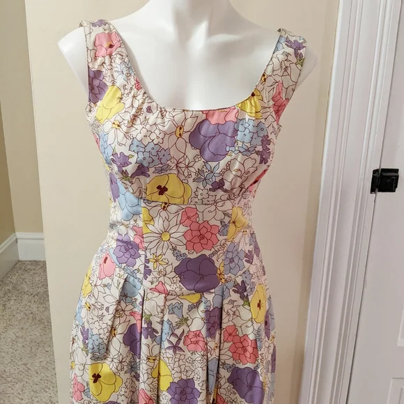 Vintage 50's Brigance Sports Maker floral dress. Size 4 - Picture 4 of 11